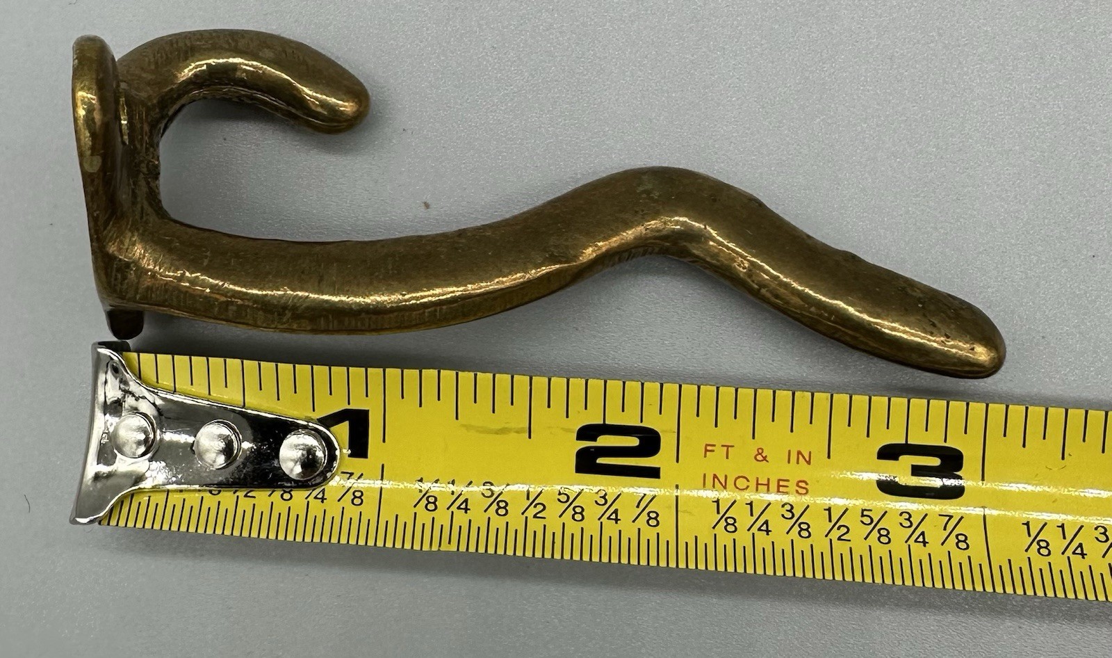 Antique Double Coat Hat Hooks Solid Brass Naval Military Decommissioned Ship