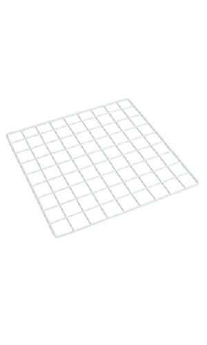 Set 10 Mini 14 x 14″ White Wire Grid Storage Cube Panels + 16 Connectors