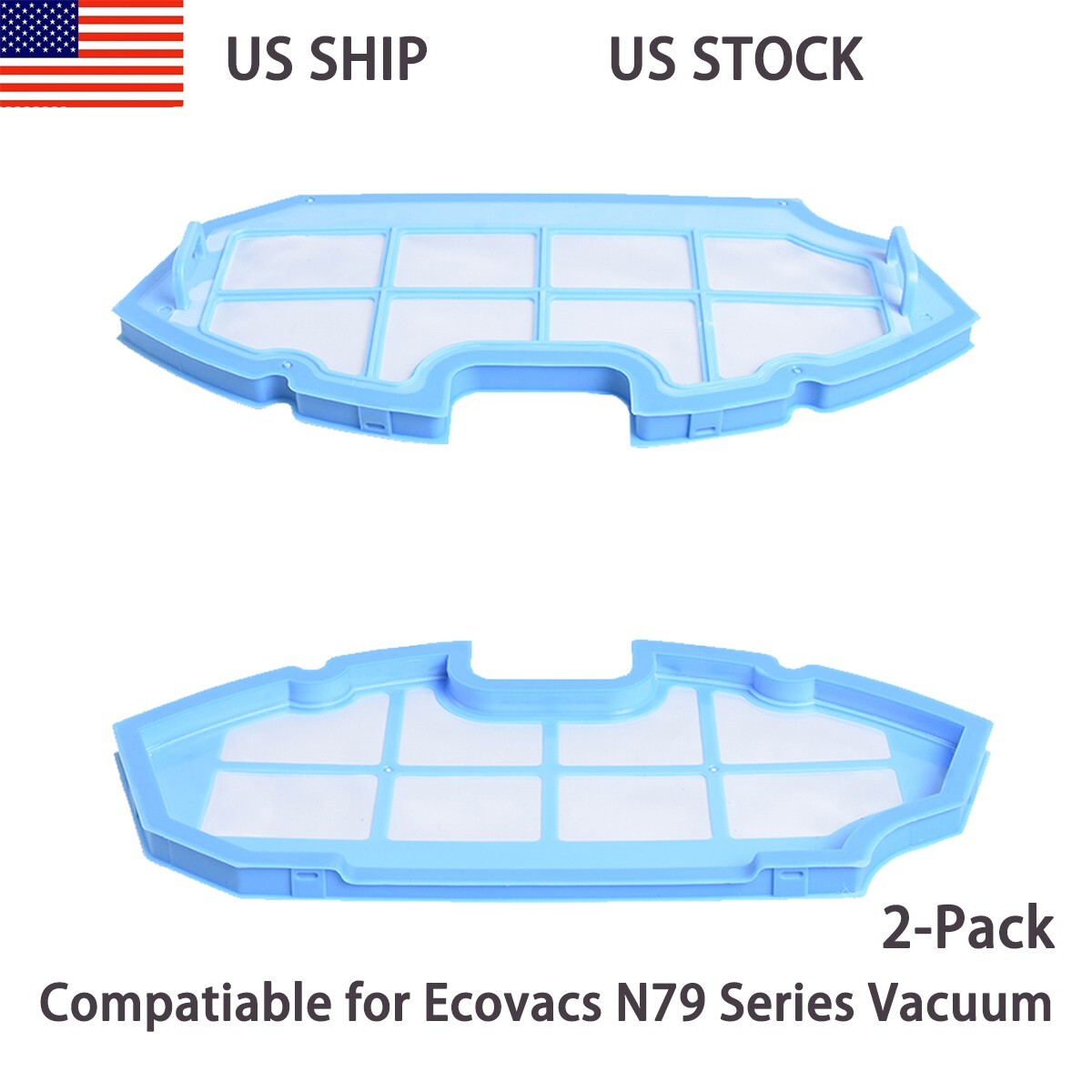 Replacement Primary Filters for Ecovacs Deebot N79 500, 601, 710, 711, CEN620+