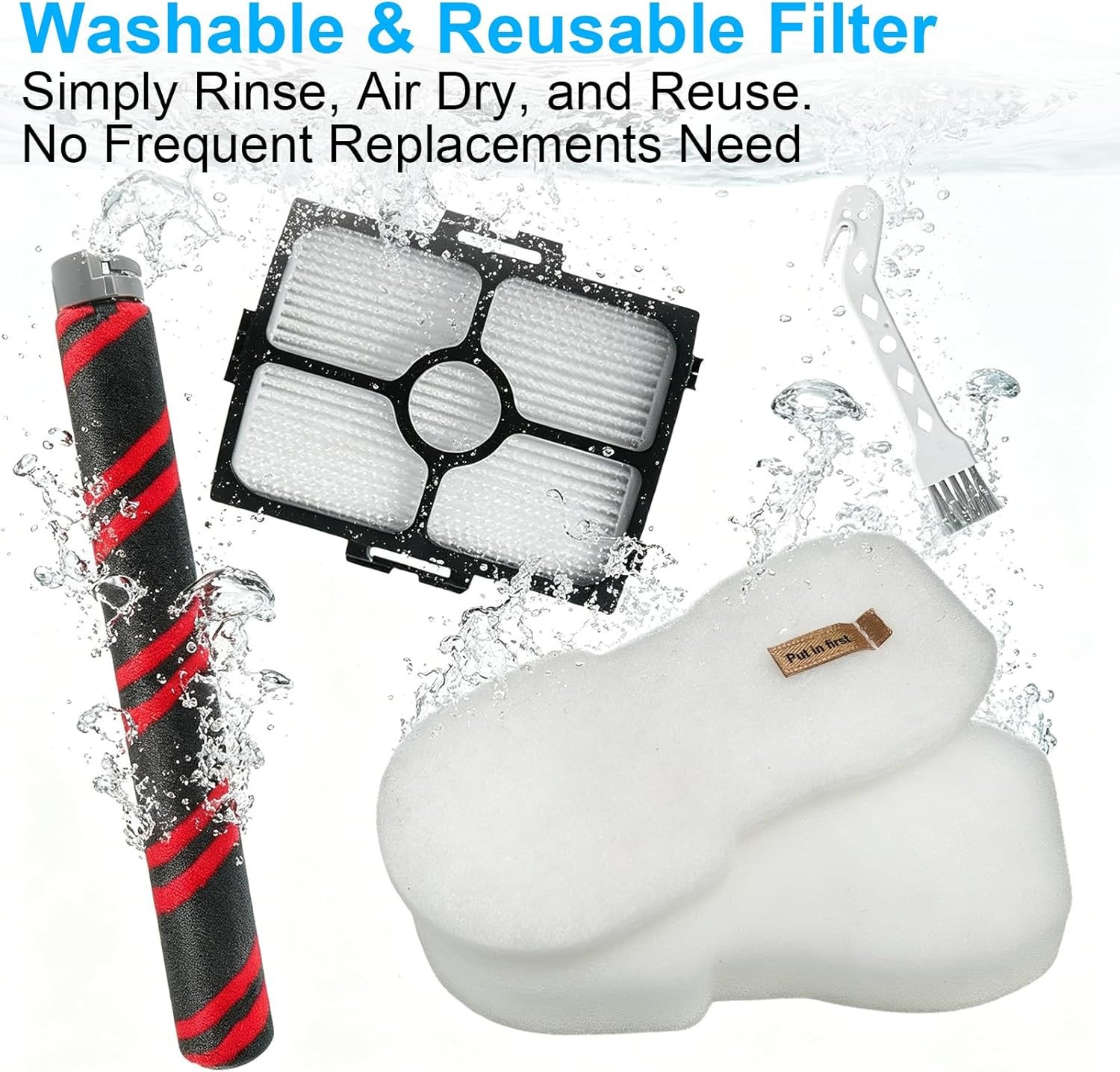 12 PCS Complete Filter Set for Shark HZ3002 Stratos Ultralight Corded Stick Vacs