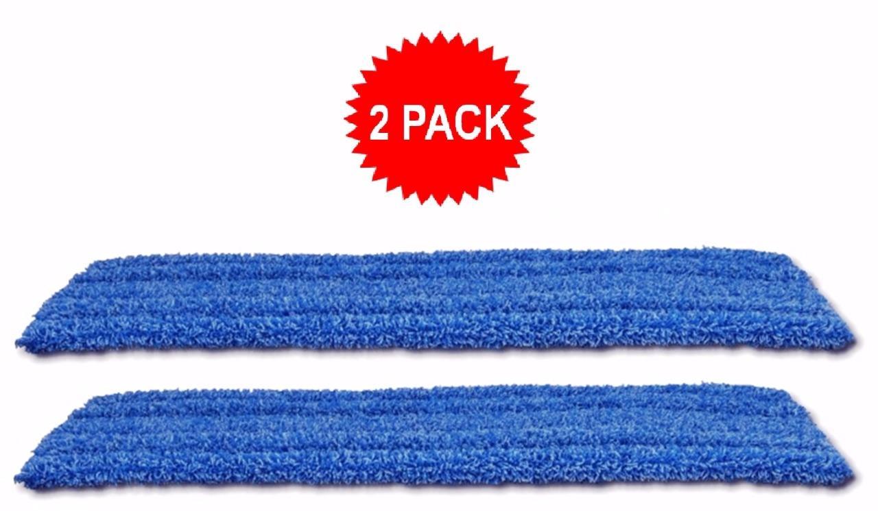 2-pack of 18″ Inch Microfiber PREMIUM Wet Mop Pads for Commercial Microfiber Mop