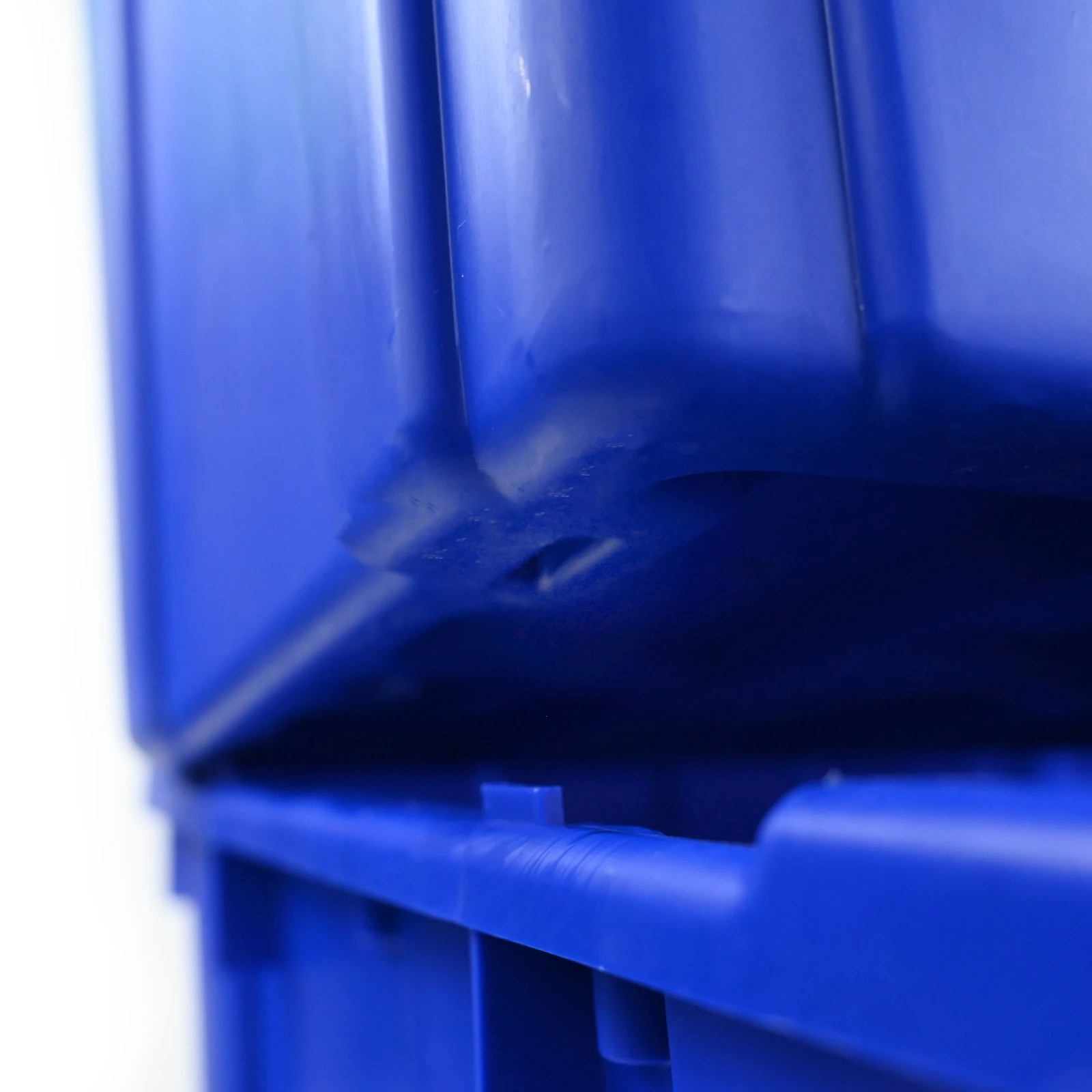 Project Source 14-Gallon Blue Indoor or outdoor Recycling Bin