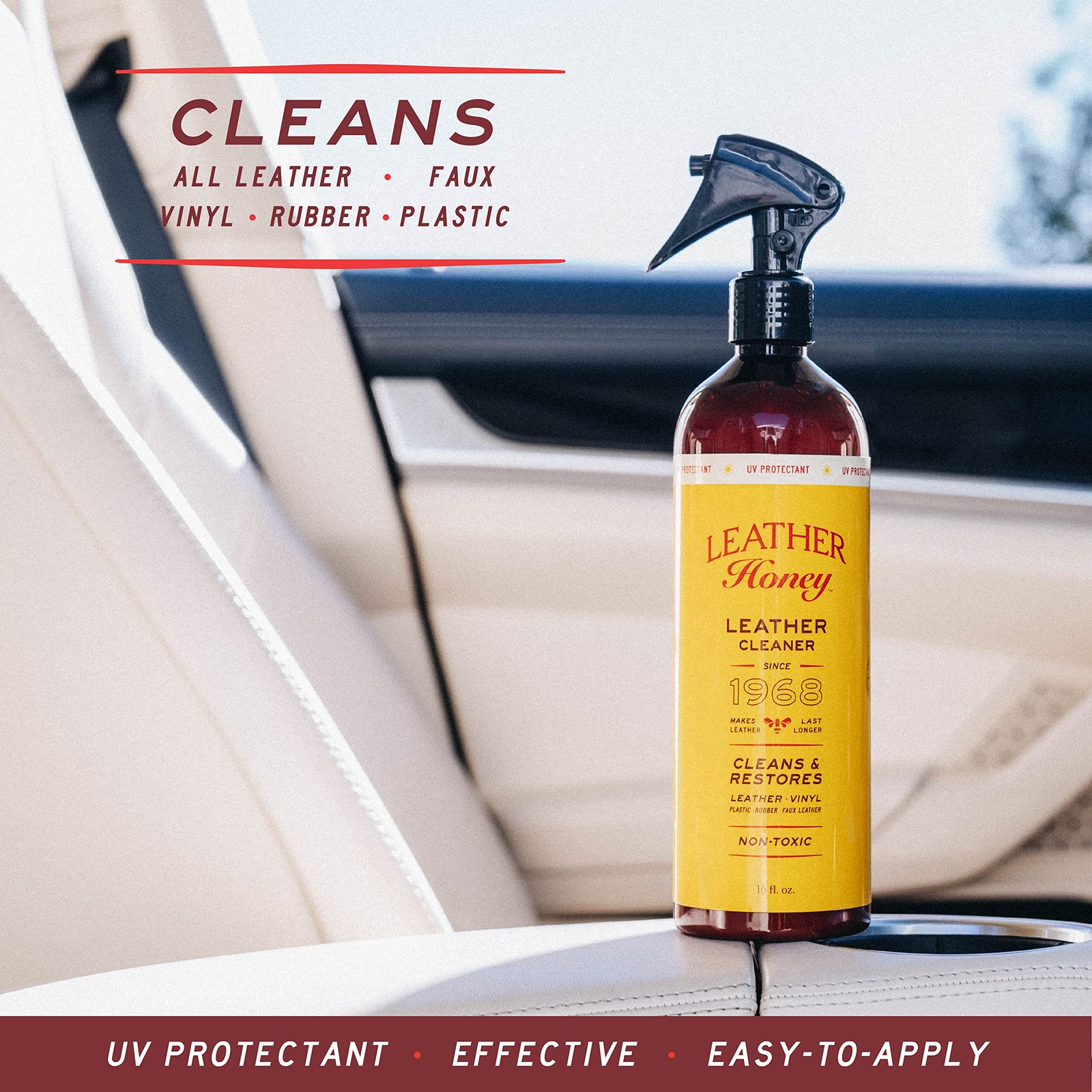 Leather Honey Leather Cleaner Spray: UV Protectant, Non-Toxic & Made in the U…