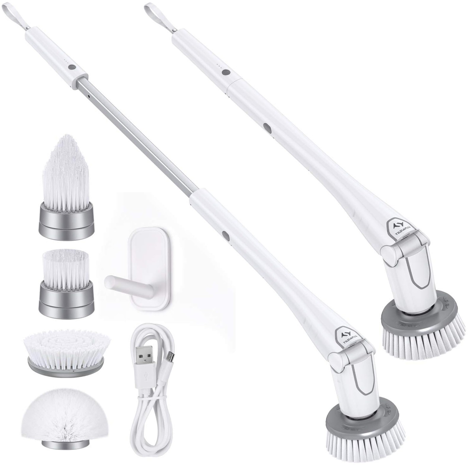 Cordless Electric Spin Scrubber – IPX7 Waterproof Cleaning Brush with 180Min …