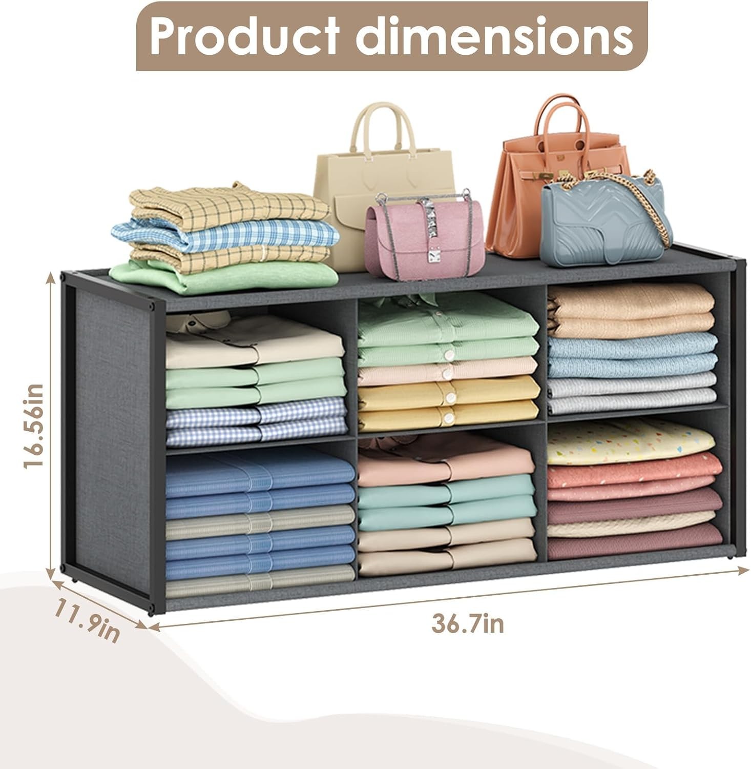 Cube Storage Bins Stackable Closet Organizer for Clothes & Accessories