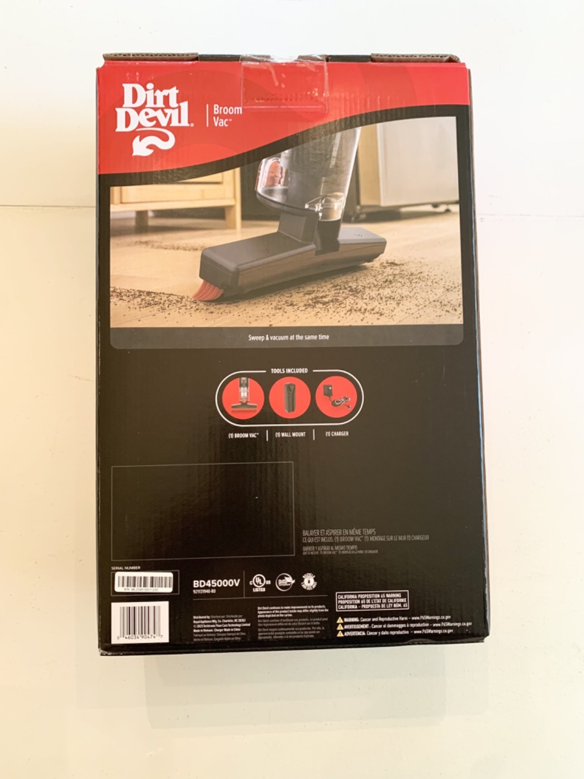 Dirt Devil Sweep & Vacuum Broom Vac Cordless Lightweight- BD45000V – NEW In Box