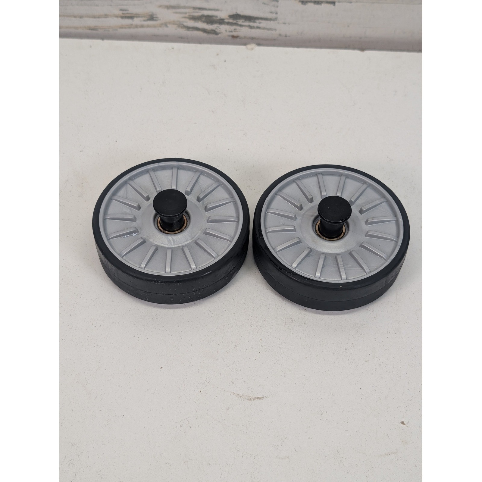 Bissell 2475 Vacuum Replacement Rear Wheels Gray Black Set of 2