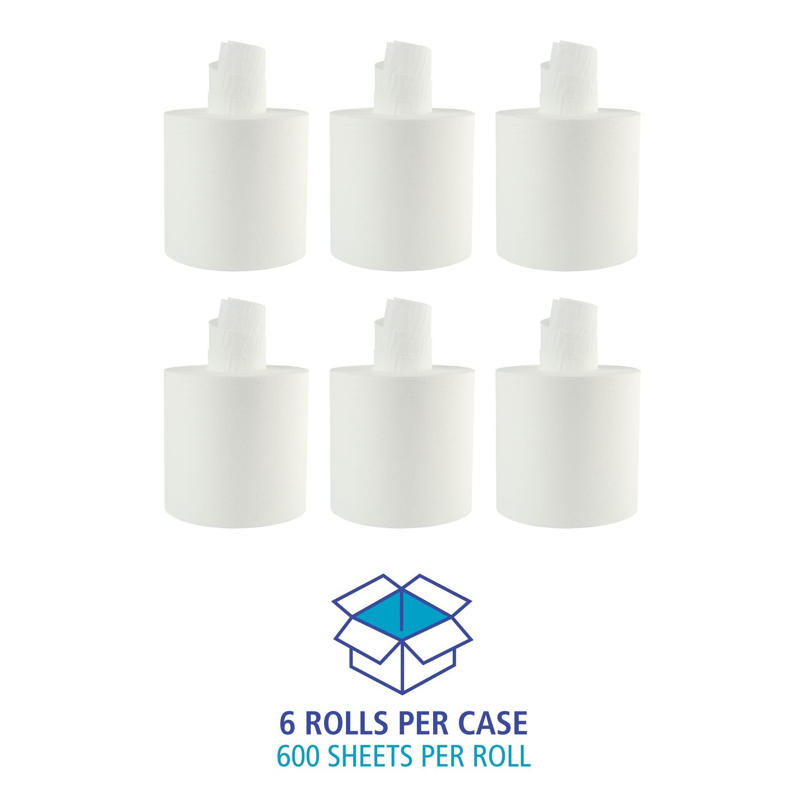 Boardwalk Bathroom Center Pull Disposable Hand Paper Towel Roll 2 Ply 7.6 x 8.9