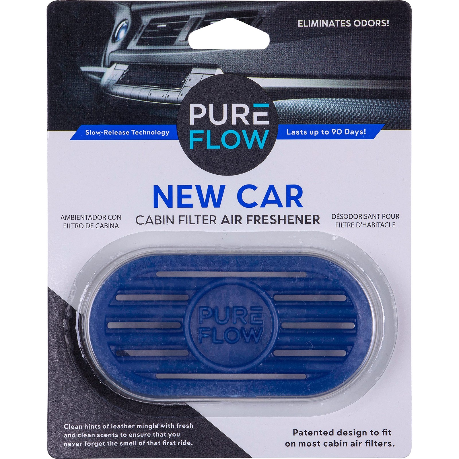 Pureflow Cabin Filter Air Freshener 1 Count (Pack of 1), New Car 1)