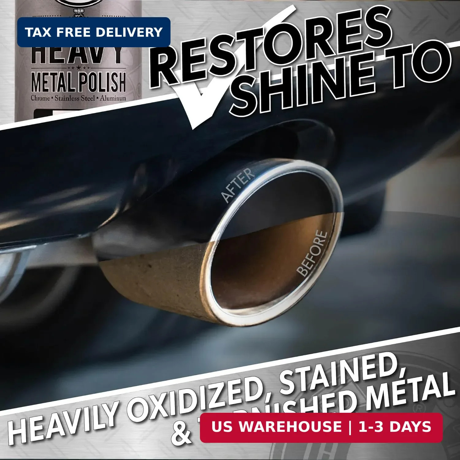 Heavy Metal Polish for Chrome, Aluminum & Stainless, 16 oz