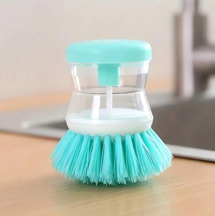 1 pc Kitchen Pot Cleaning Brush – Dishwashing Brush with Built-In Soap Dispenser