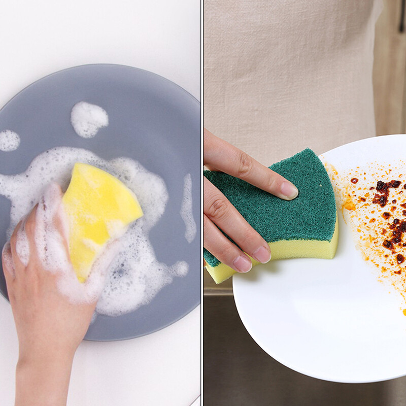 24pcs Dish Washing Sponge Scouring Pad Lot Scrubber Brush Kitchen Cleaning Tools