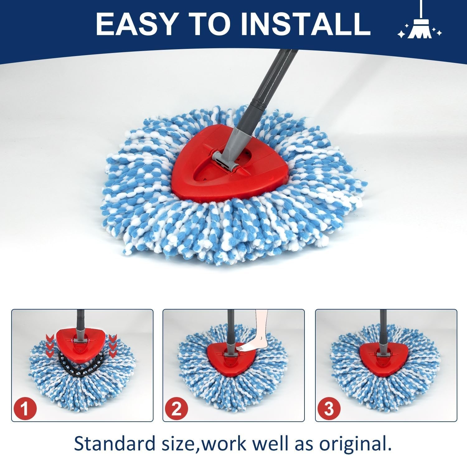 O-Cedar Genuine Replacement Mop Base Part for EasyWring Spin Mop, Not Compatible