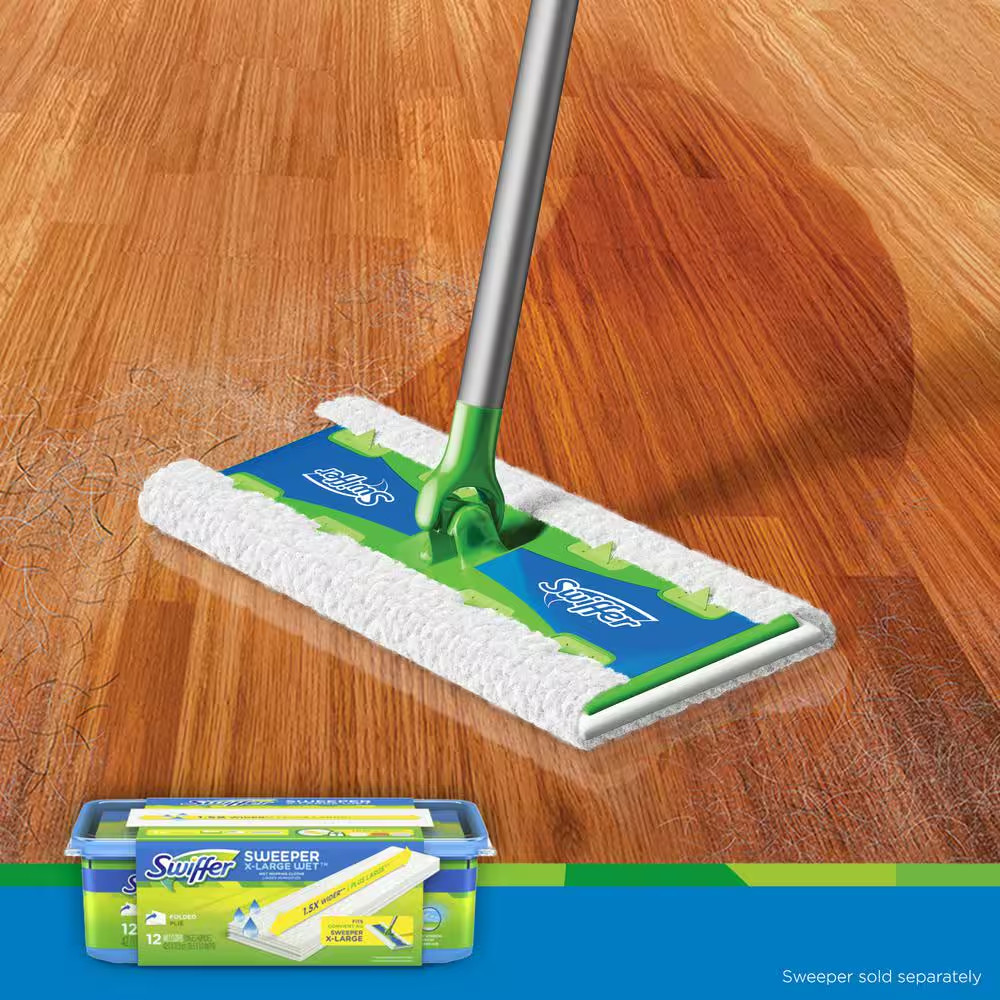 Sweeper XL Wet with Open Window Scent Wet Mop Pad Refills (12-Count, 2-Pack) Fre