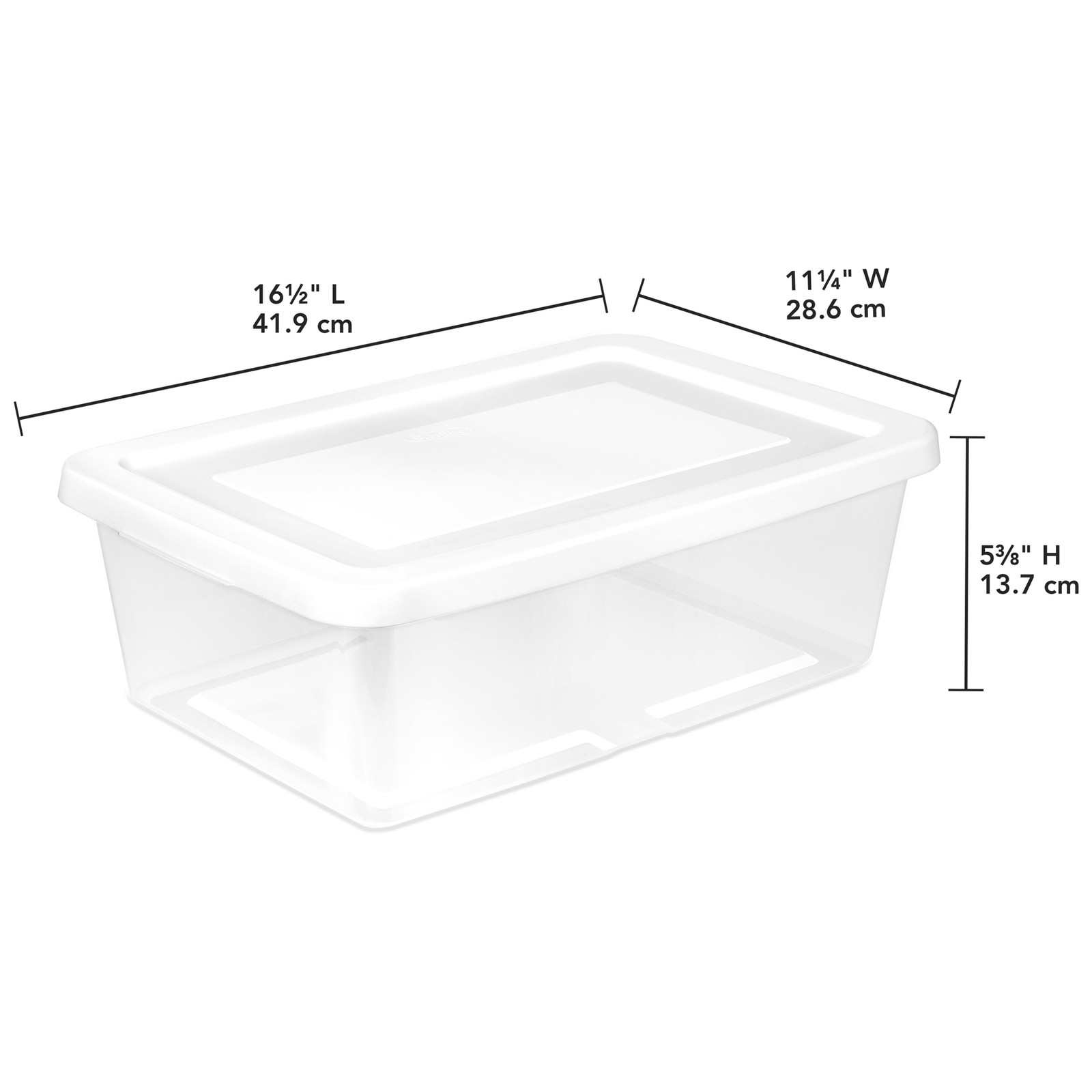 Sterilite 12Qt Storage Box, Stackable Plastic Container, Home Organizer, 12 Pack