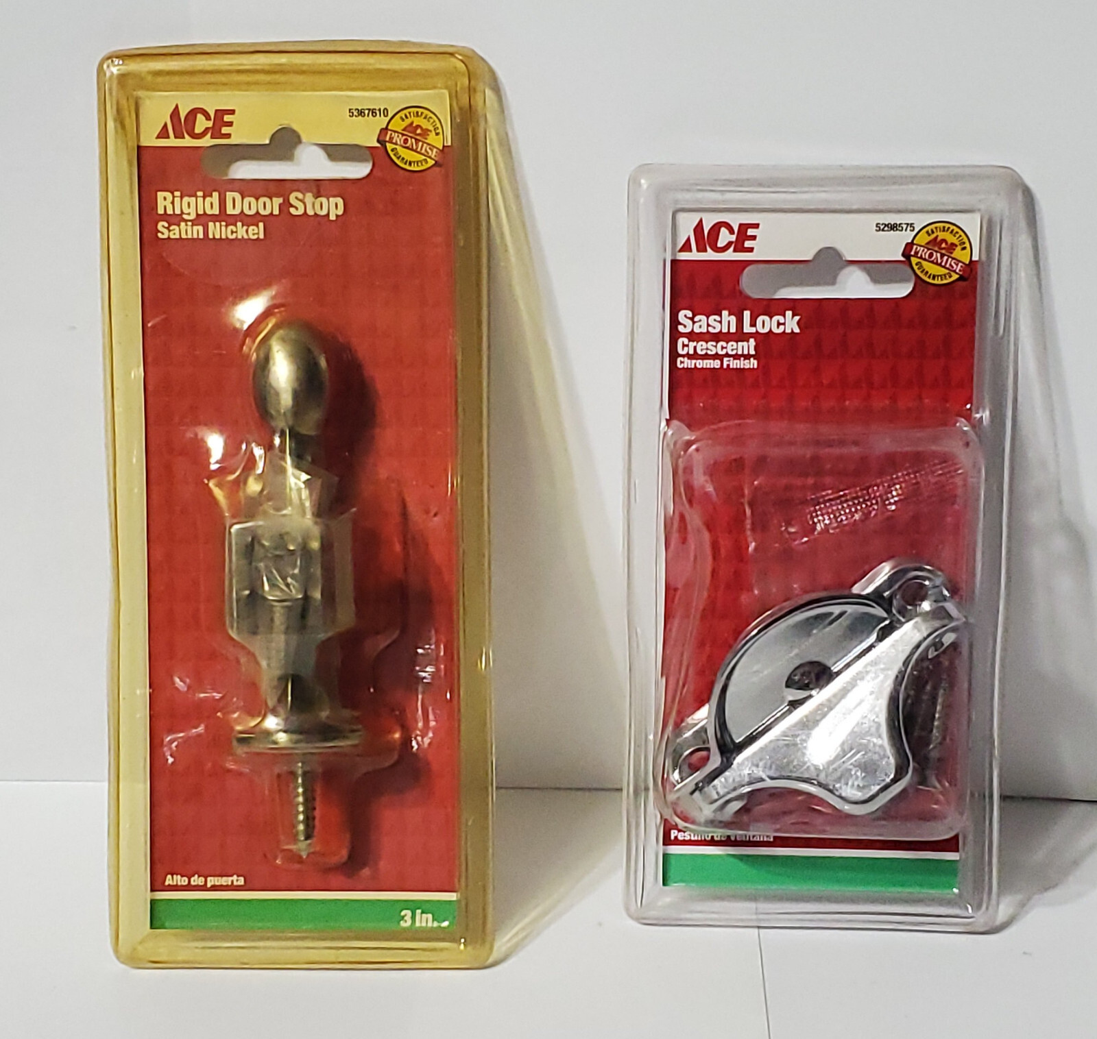 20 Miscellaneous ACE Hardware Items (Hooks, Screw Eyes, Door Stop, etc)