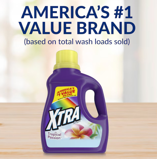 (3 pack)XTRA Tropical Passion HE Liquid Laundry Detergent 206.4 fl oz 172 Loads
