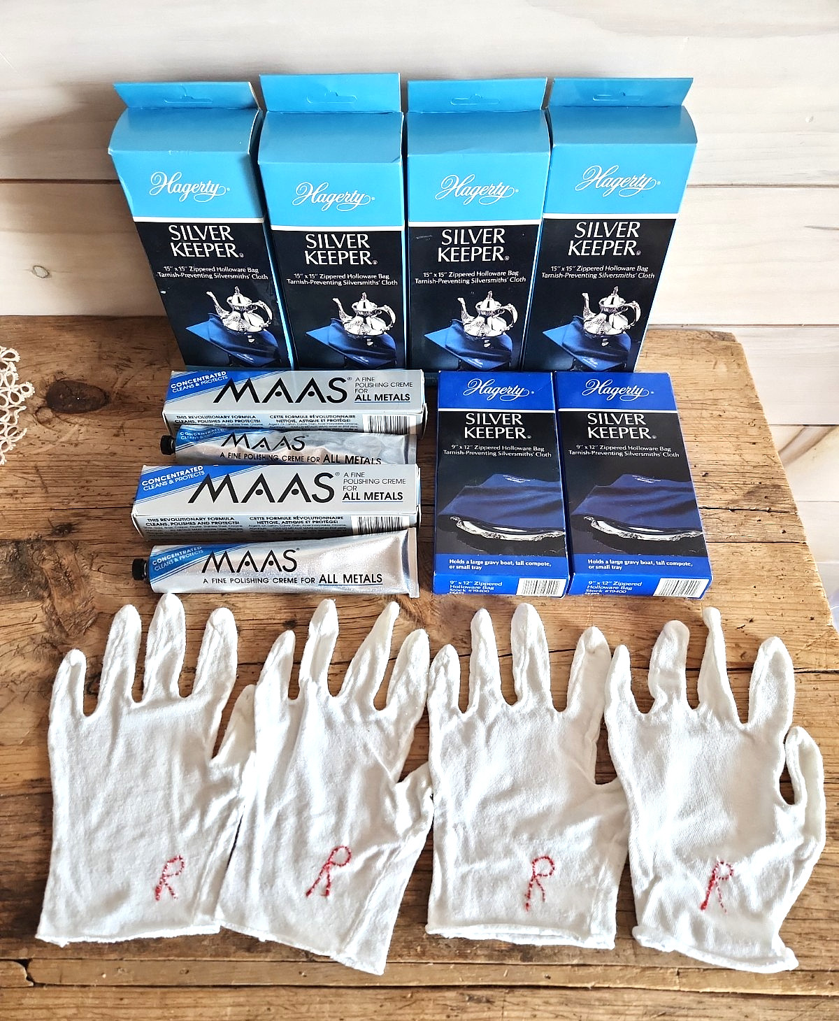 MAAS Fine Polishing Creme For All Metal Hagerty Silver Keeper Bags Gloves LOT