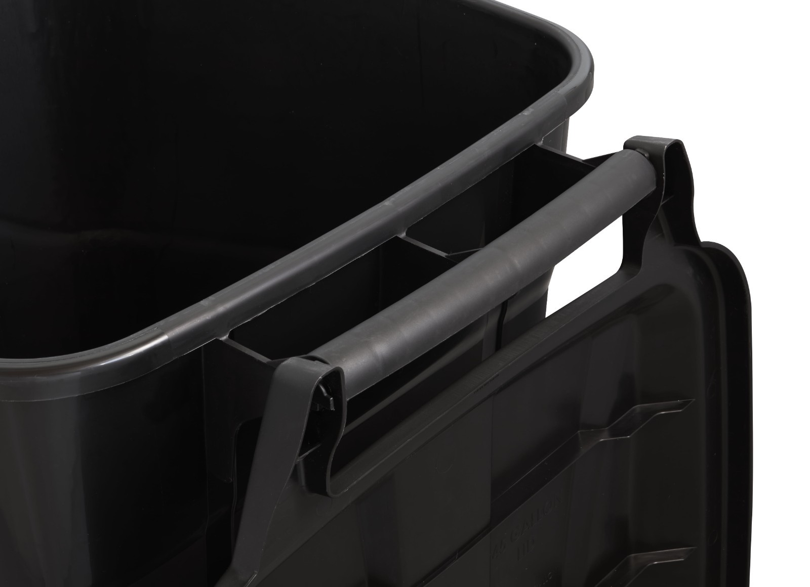 (2 pack) Hyper Tough 45 Gallon Wheeled Heavy Duty Plastic Garbage Can, Lid
