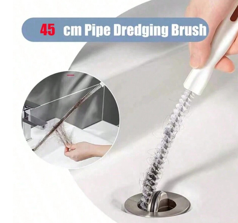 Flexible Pipe Dredging Brush Drain Cleaner for Sink, Hair and Clog Removal