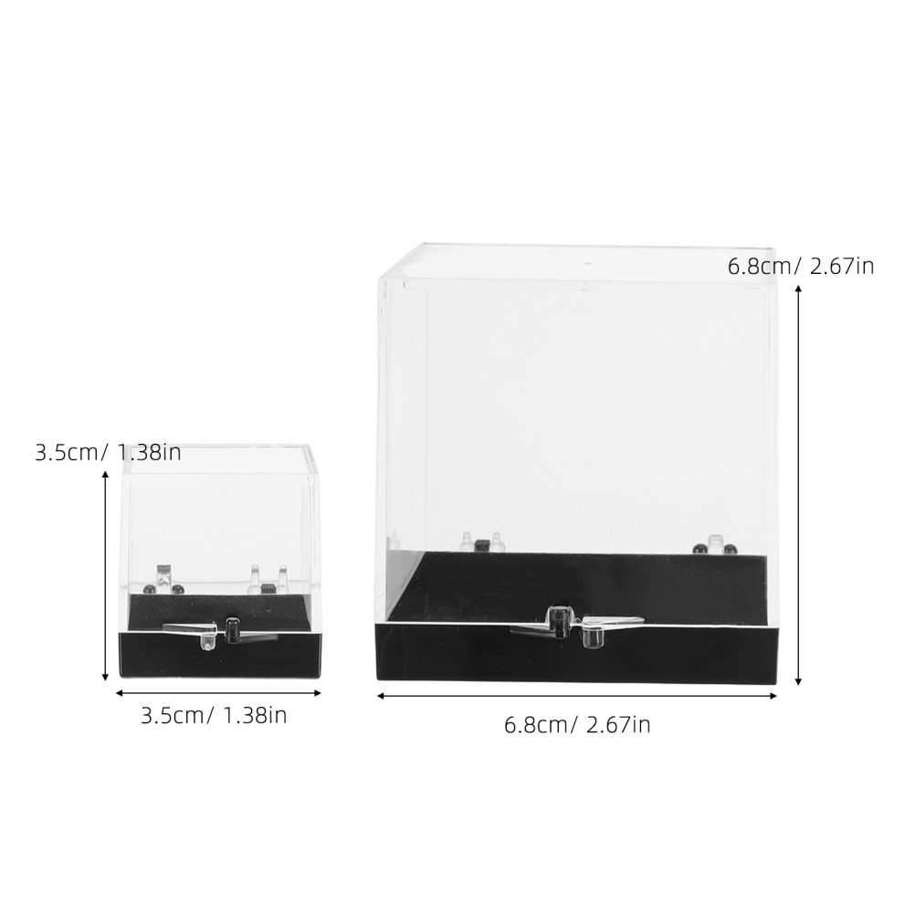 5Pcs Transparent Plastic Specimen Boxes for Mineral Collection and Coin Display