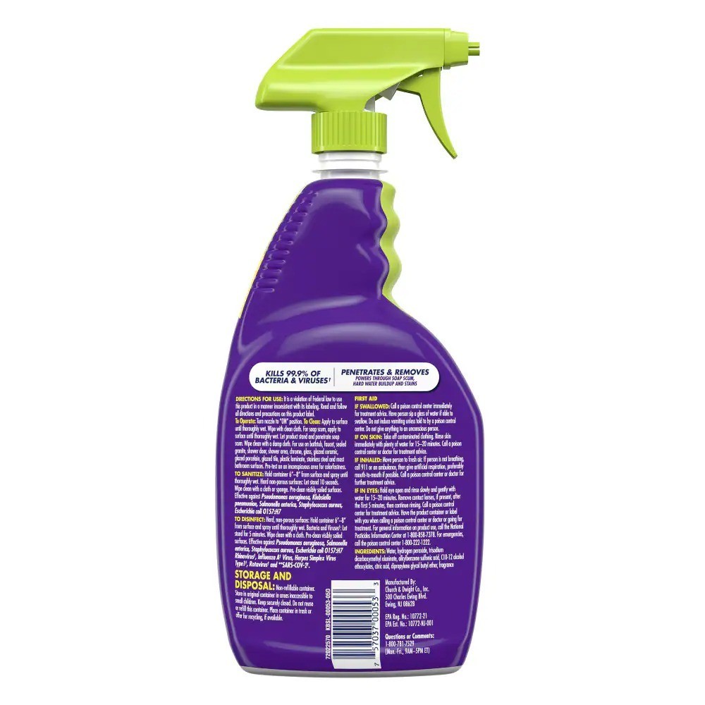 OxiClean Bathroom Cleaner, Shower, Tub & Tile, Powered 32 Fl Oz (Pack of 1)