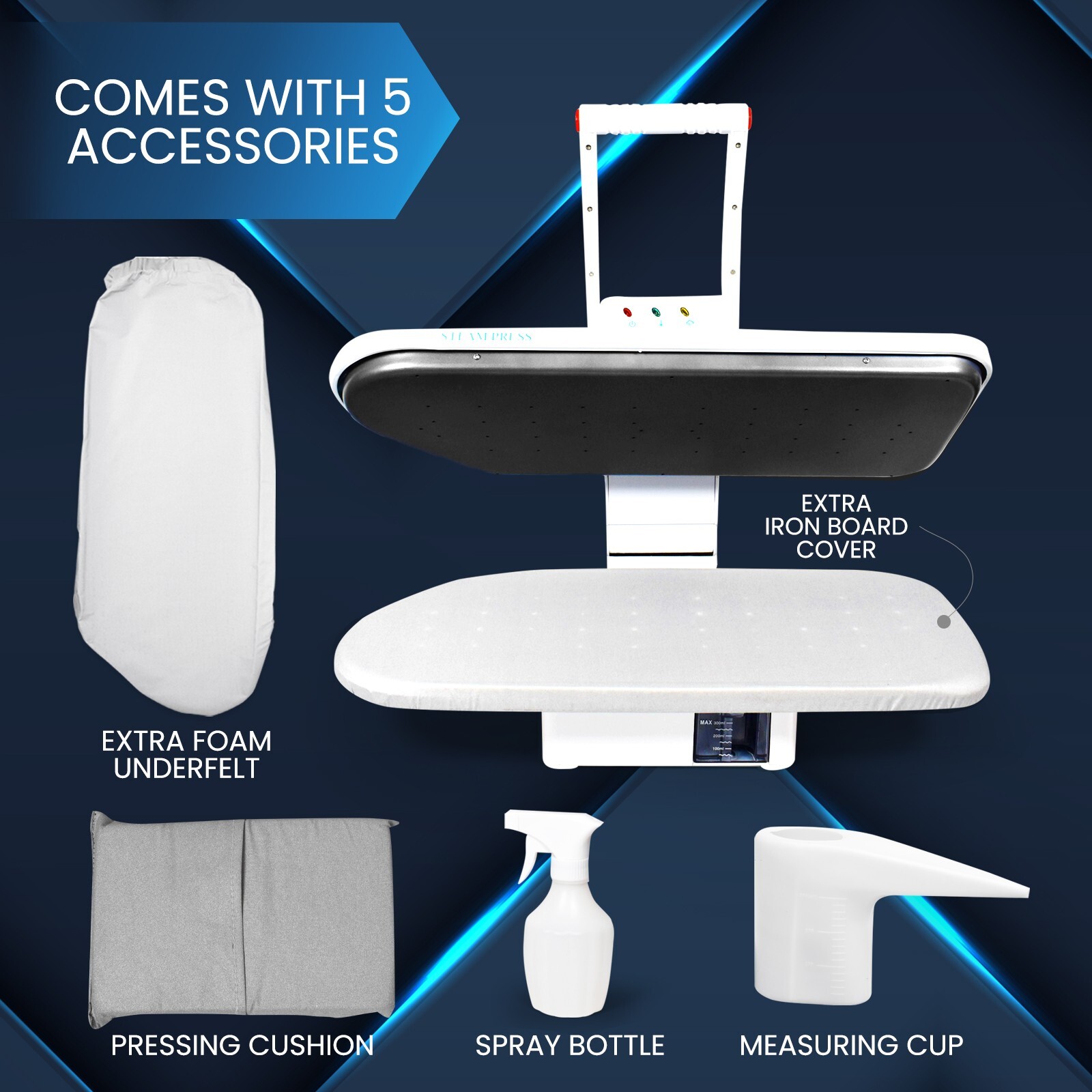 Home Steam Press Laundry Ironing Press Clothing Press Compact With Stand