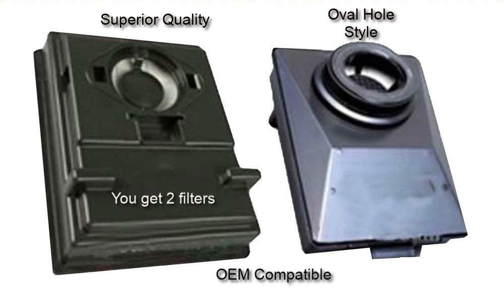 2 Oval Hole Hepa Filters for Rainbow Vacuum Cleaner E2 TYPE 12 Replaces R12179