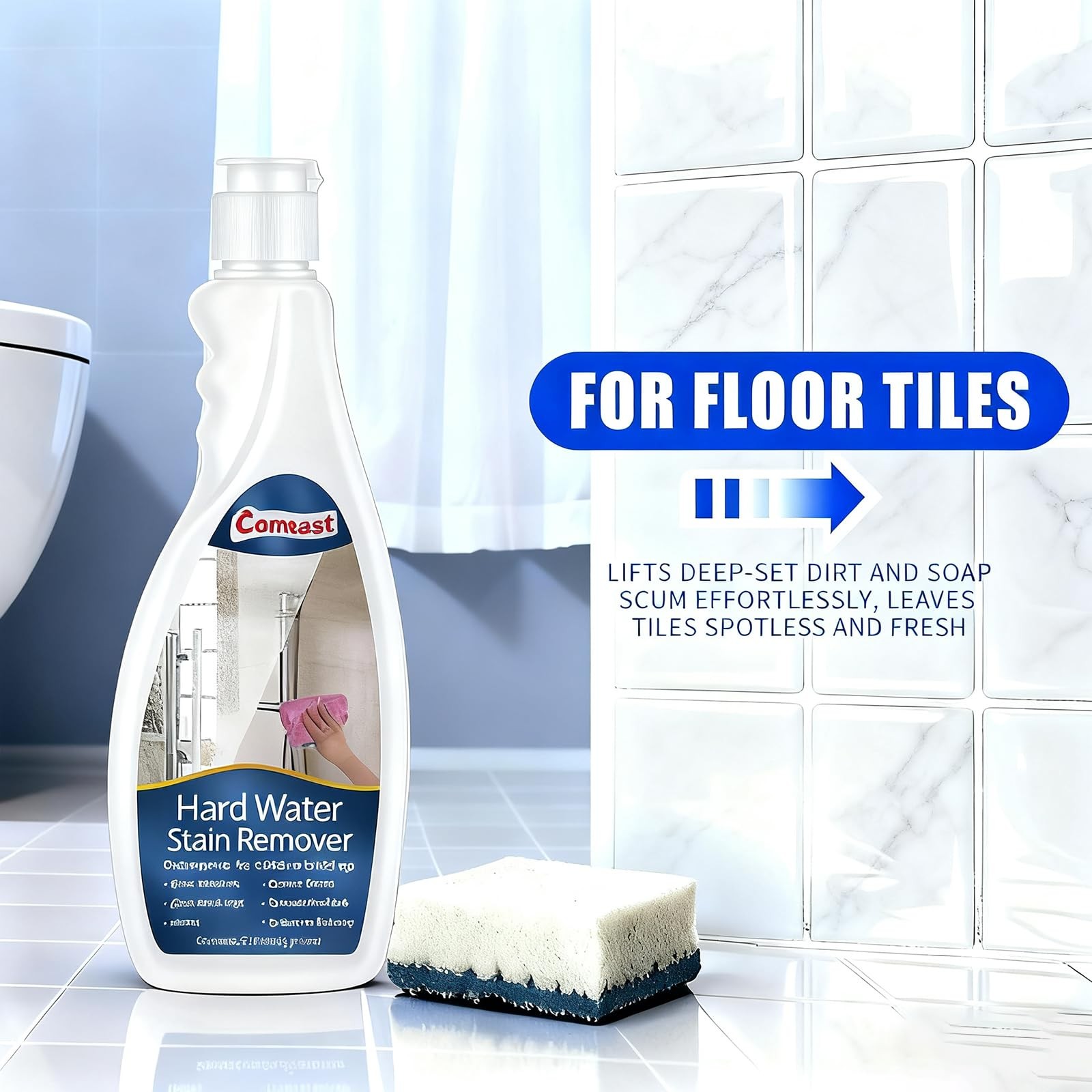 Hard Water Stain Remover for Shower Glass Doors,Water Spot & Soap Scum