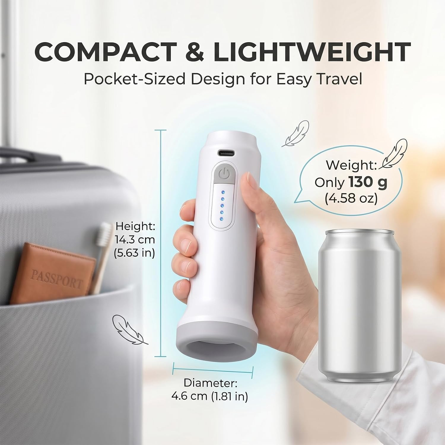 Cordless Electric Vacuum Pump for Storage Bags, Portable Rechargeable Air Pump w