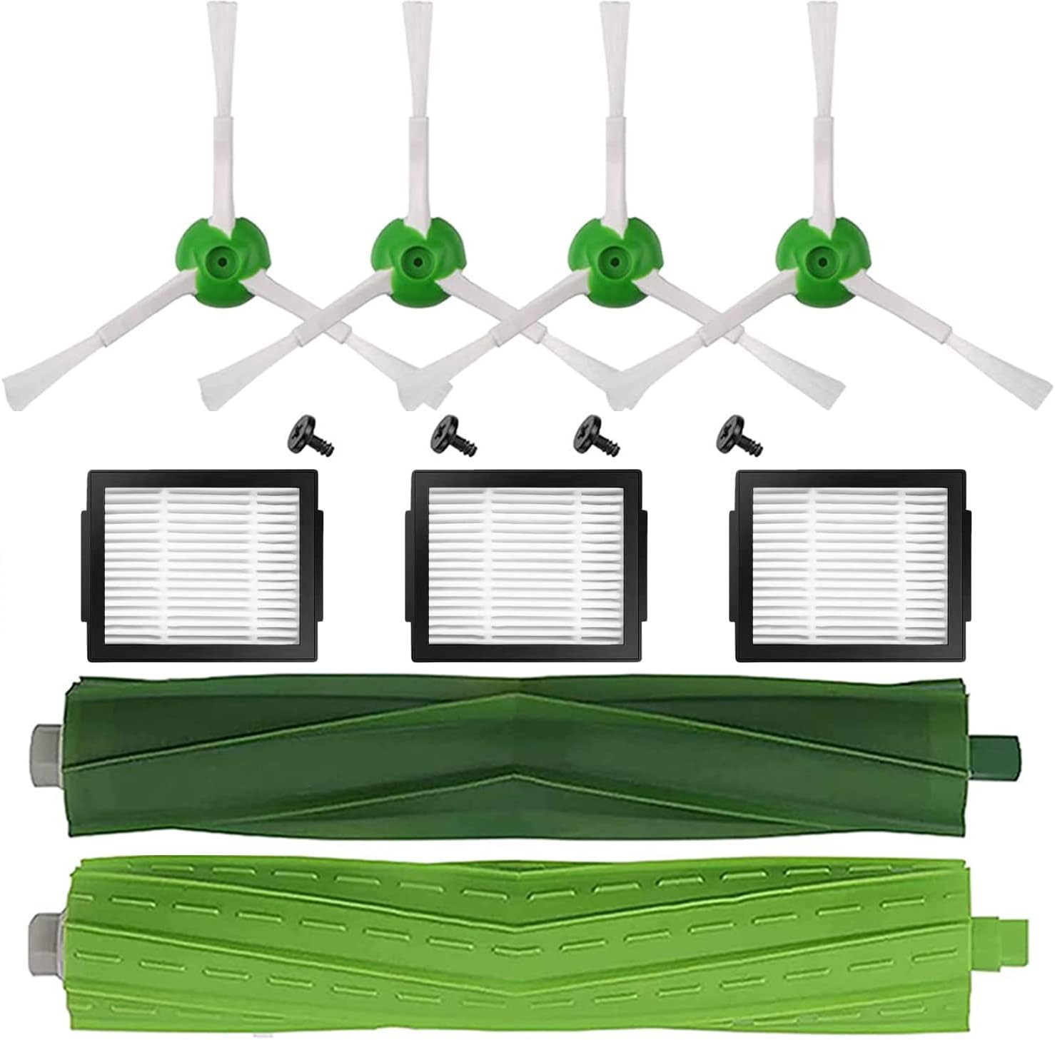 1 Set of Multi Surface Rubber Brushes 3 HEPA Filters 6 Edge Sweeping Brushes