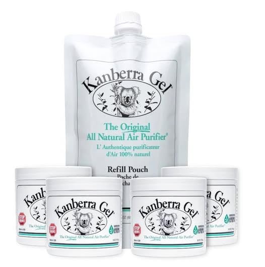 Kanberra Gel Refill Pouch 24oz Odor Eliminator Air Freshener Tea Tree Oil