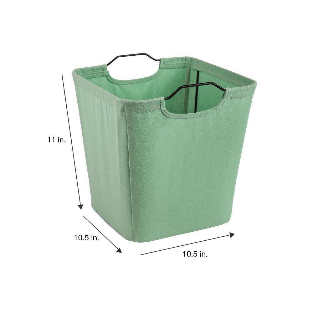 10.5 In. W X 11 In. H X 10.5 In. D Green Wire Framed Fabric Drawer
