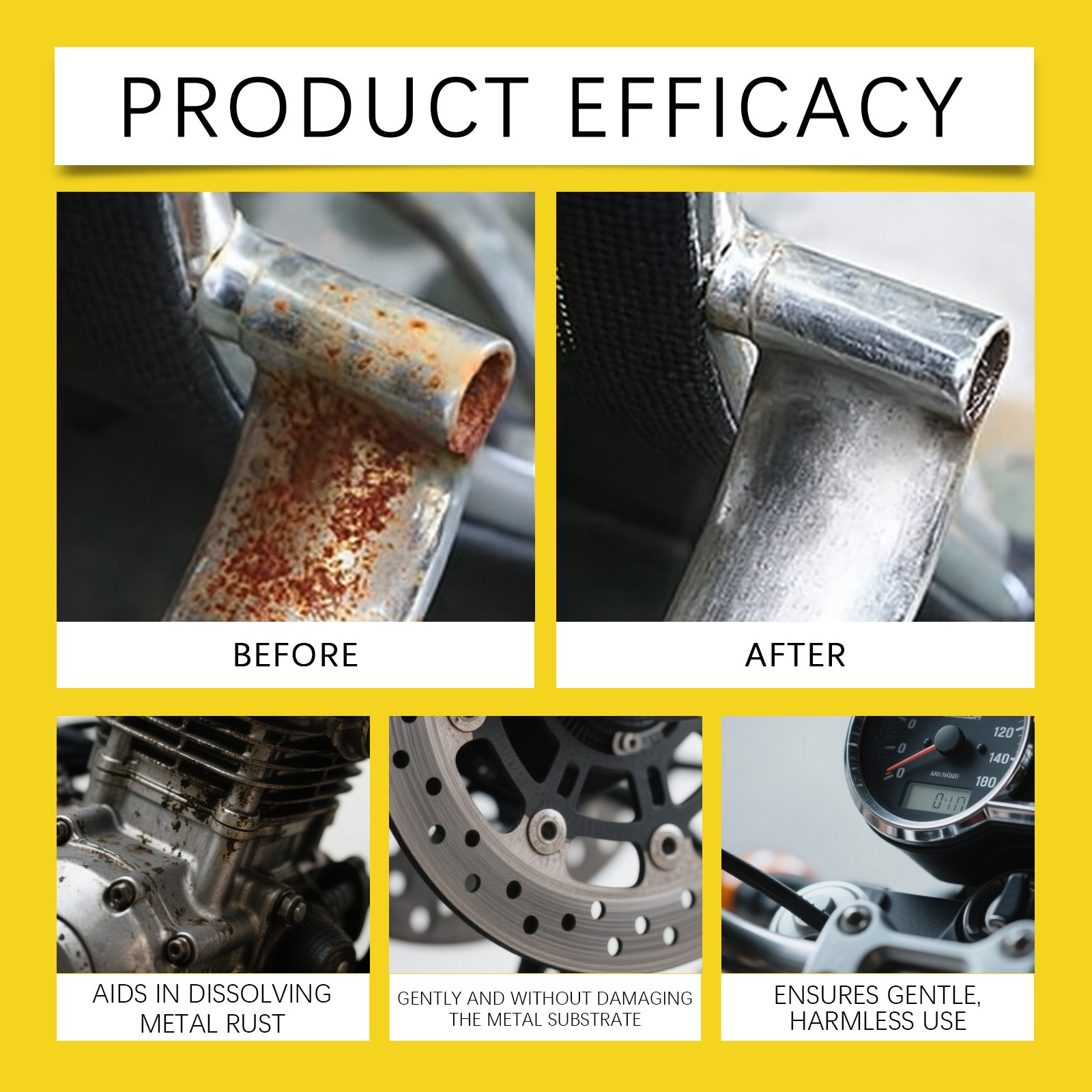 1~5PCS Automotive Rust Remover Spray, Wheel Clarify, Anti-Rust Lubricant Spray