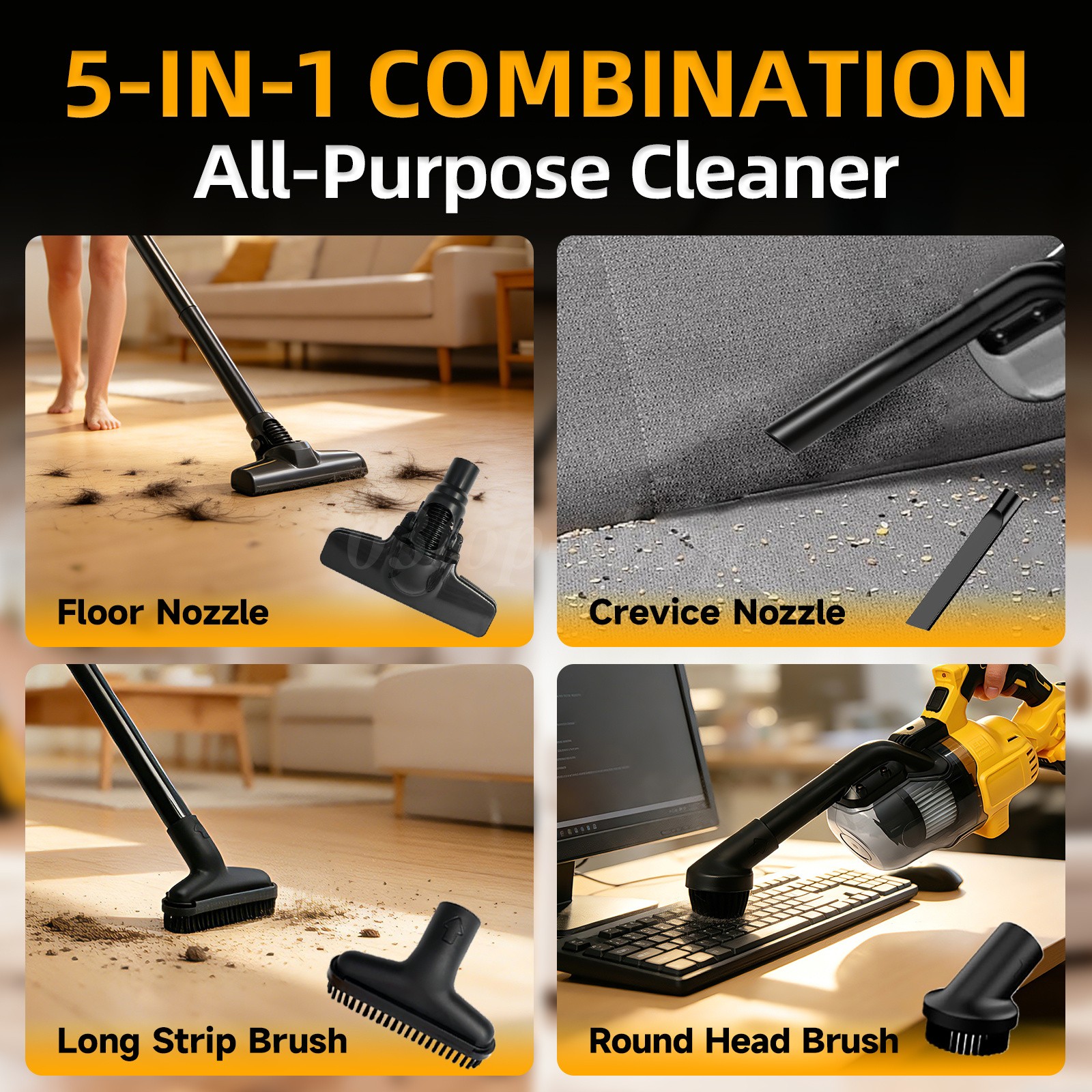 Cordless Vacuum Cleaner 5 in 1 Handheld Electric Vacuum Cleaner with 21V Battery