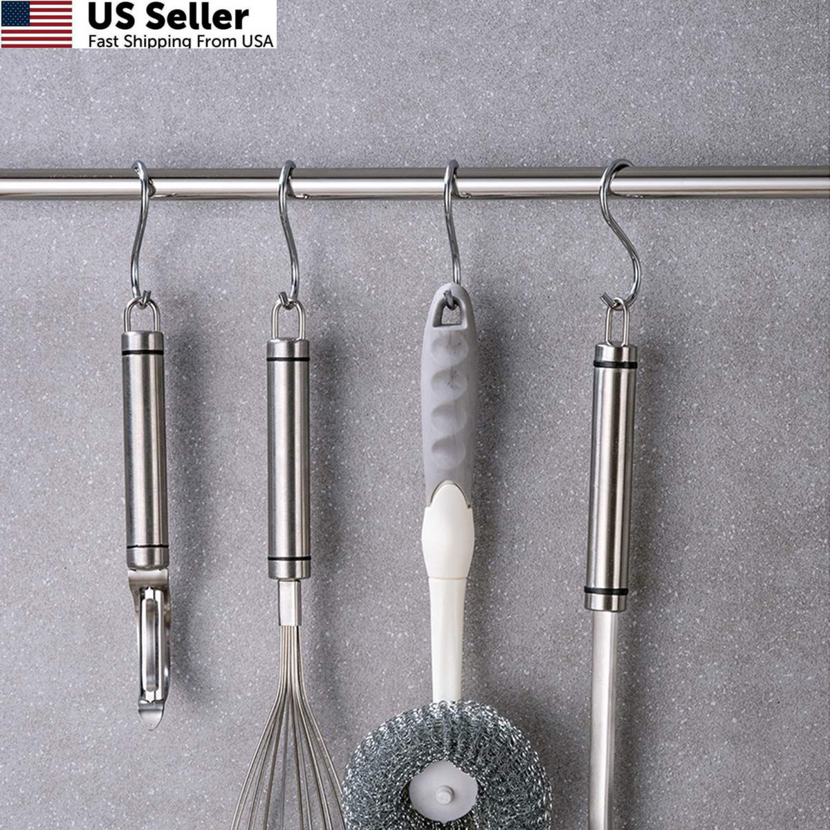 HTBMALL 40 Pack S Hooks – Stainless Steel Heavy Duty S 40-Pack(2.75 Inch)