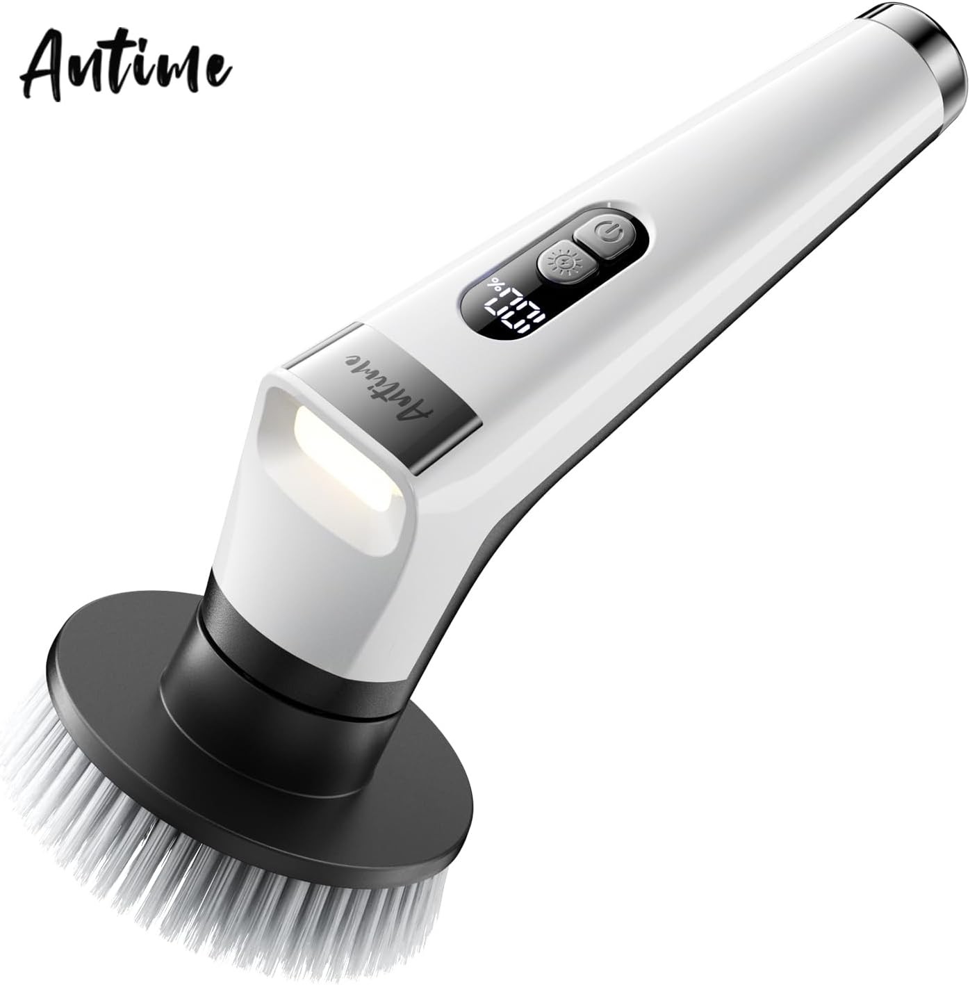 25kg Torque Electric Spin Scrubber IPX8 Waterproof LED 5 Heads 90min Runtime
