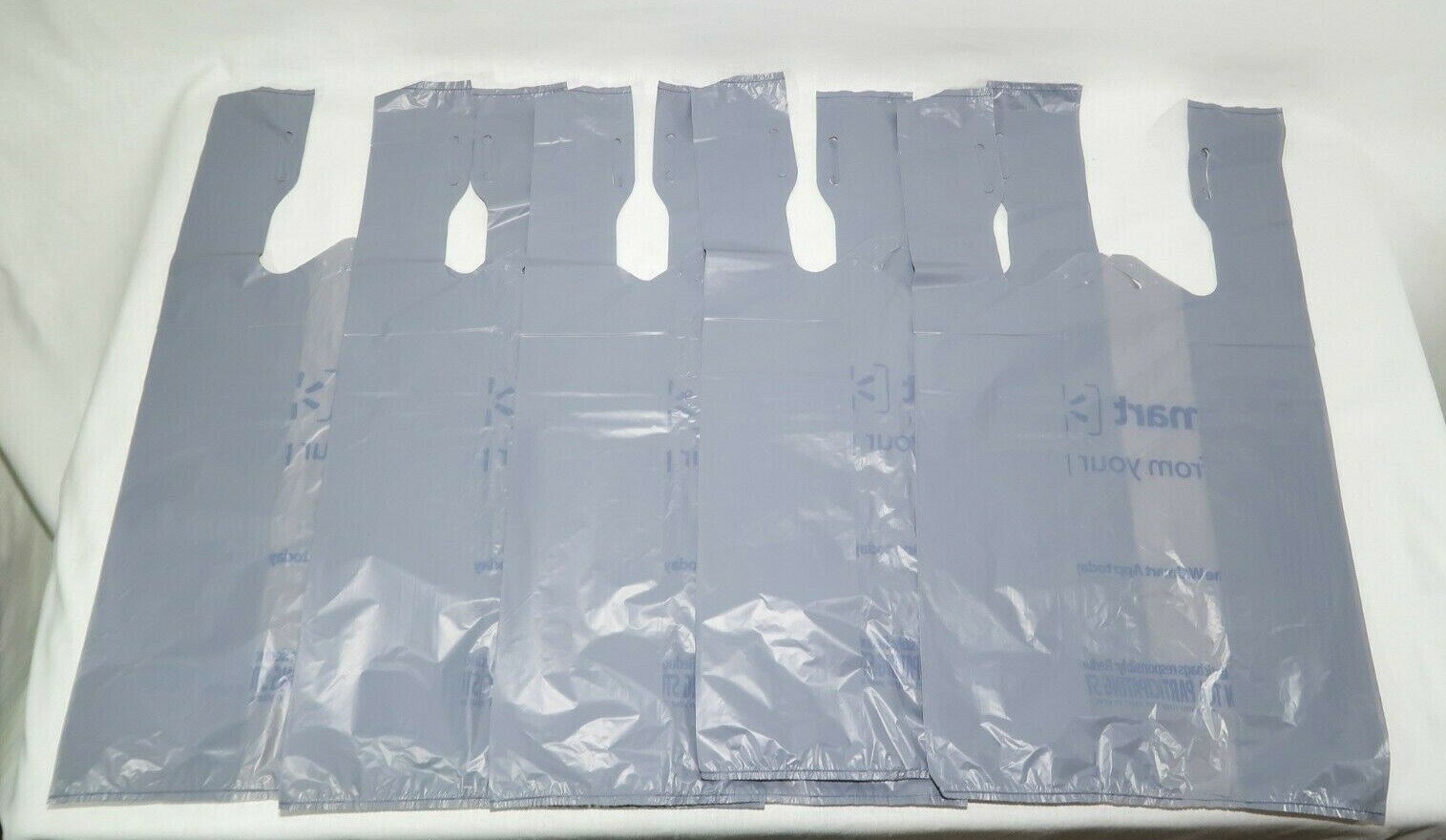 Walmart Plastic Grocery Bags Single Use New Folded Art Crafts Trash Bag