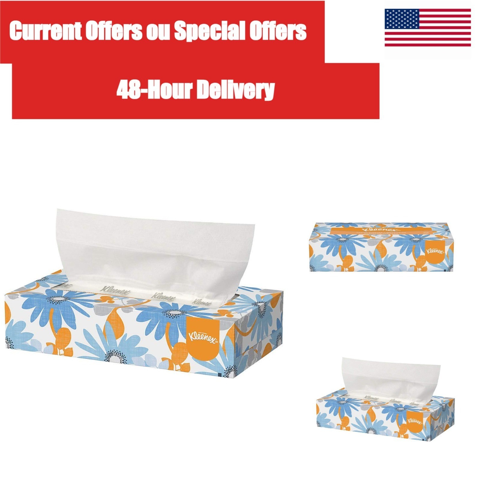 Kleenex 21606BX Facial Tissue 2-Ply White Pop-Up Box 125 Sheets