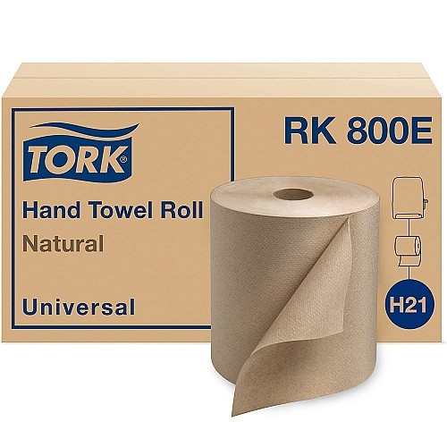Tork® Universal Hardwound Roll Paper Towels, Brown, 800-ft.