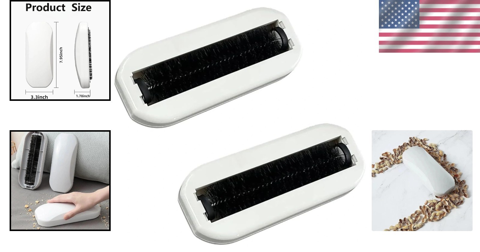 Versatile Lightweight Carpet Sweeper for Carpets, Rugs, and Hard Floors – 2 Pack