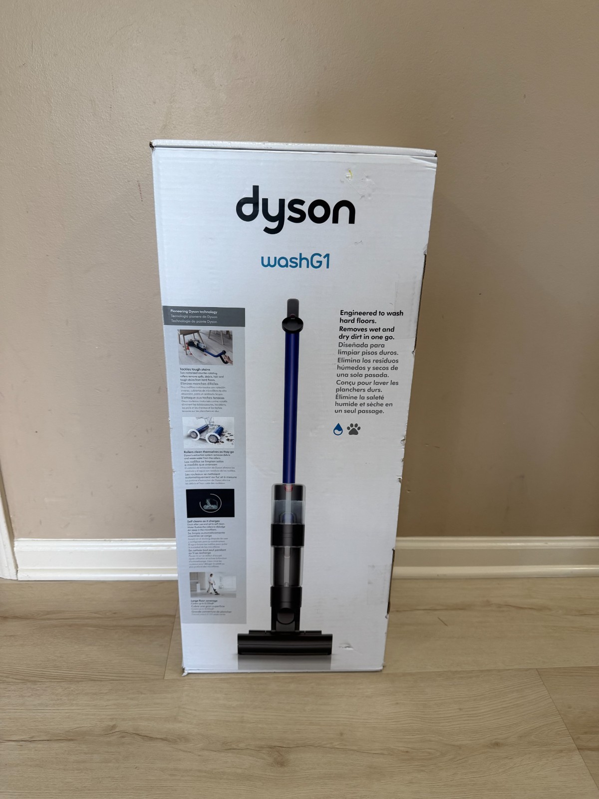New Dyson WashG1 Wet Cleaner Matte Black/Blue: Bagless Battery-Powered 4 Speeds