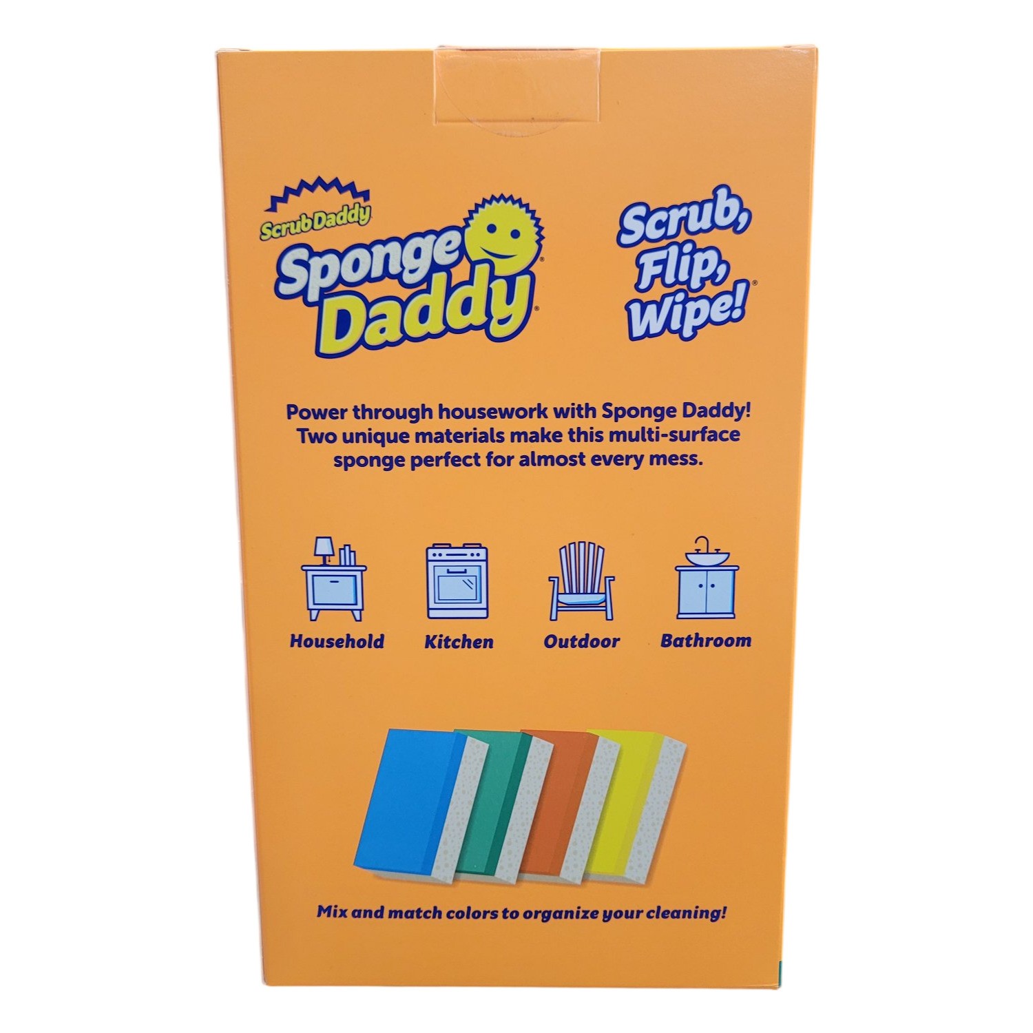 Scrub Daddy Sponge Daddy Cleaning Sponges, Multi-Color, 12 ct.