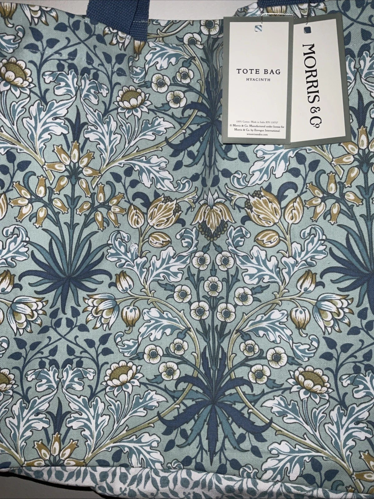 BRAND NEW! MORRIS & CO- 100% Cotton Canvas “HYACINTH” Floral Tote Bag – SO COOL!