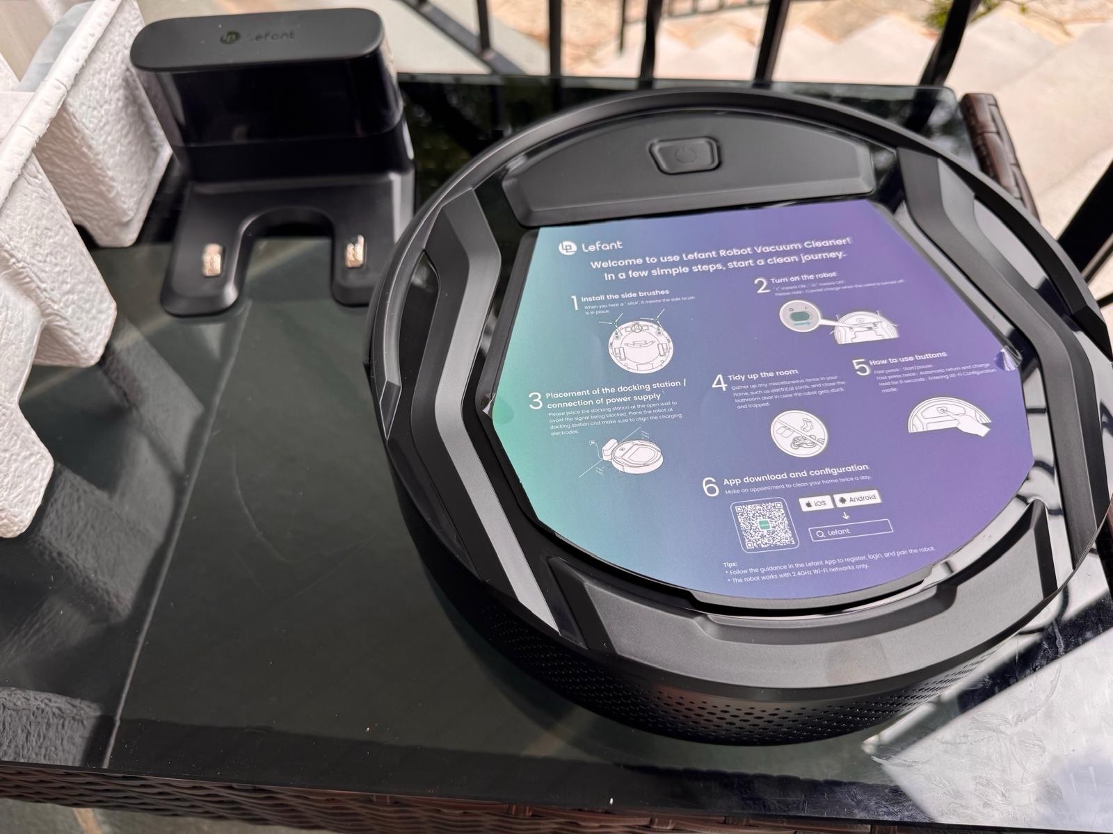 Lefant M210P Robot Vacuum Cleaner Black – Open Box – WiFi/App/Alexa Control
