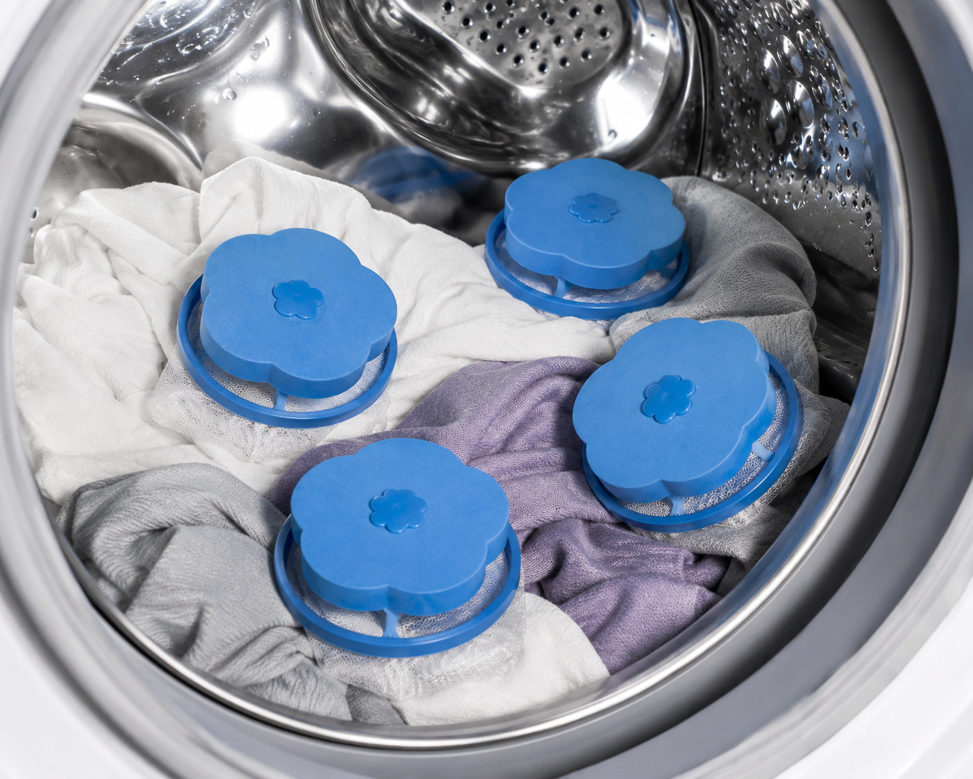 4 Pack Laundry Pet Hair Remover Lint Catcher Filter Bags for Washer Reusable