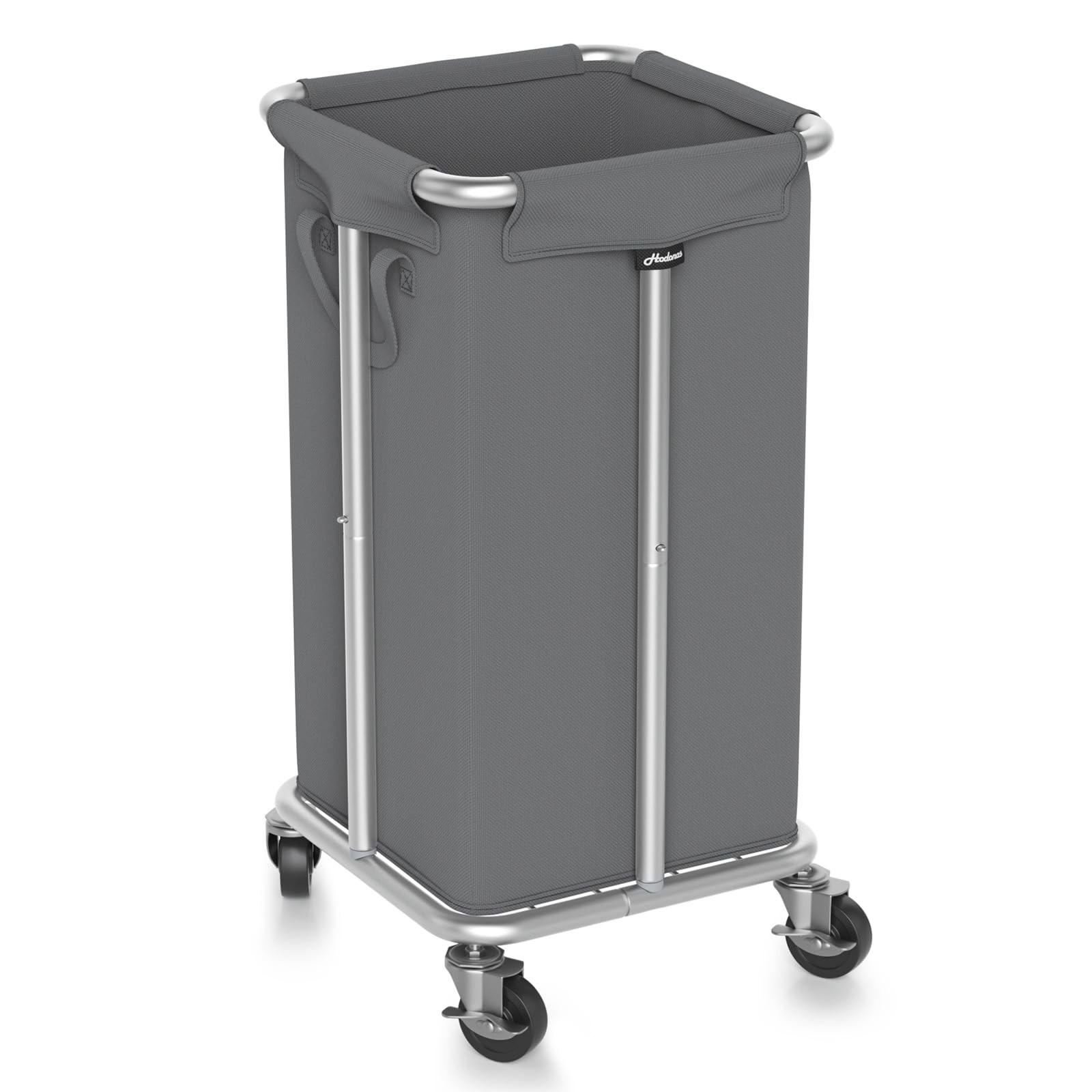 Rolling Laundry Hamper Wheels Removable Washable Liner Steel Frame 115L Gray