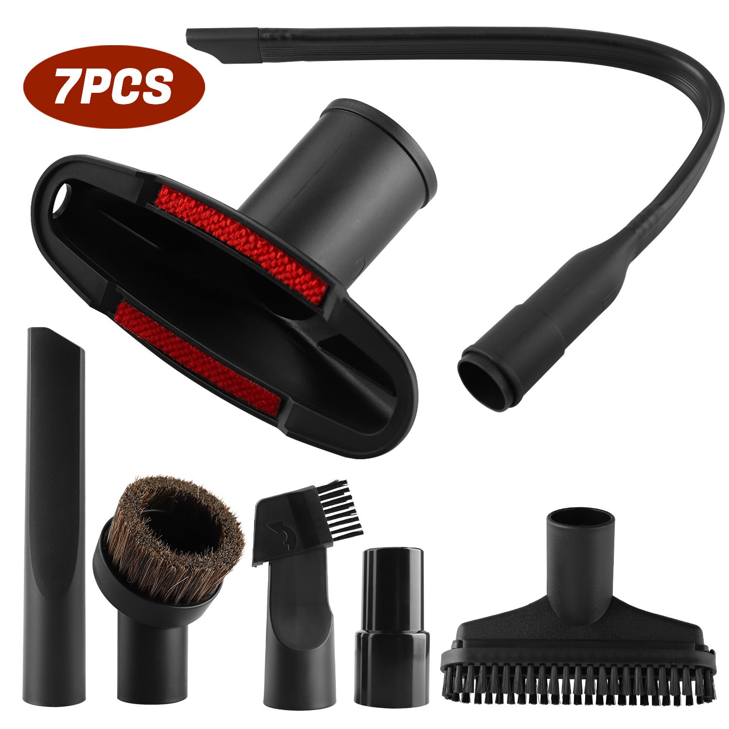 7Pcs Universal Vacuum Cleaner Attachments for Shop Vac Household Cleaning Kit