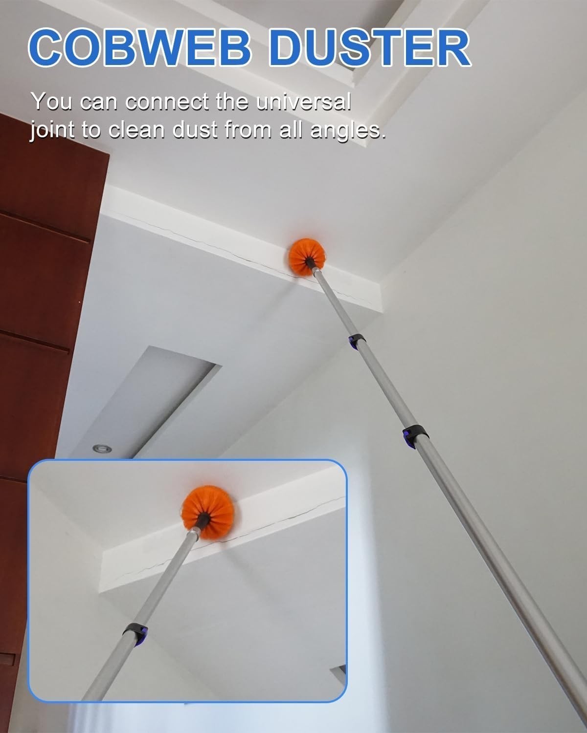 26 Foot High Reach Duster Kit with 5-19 ft Telescoping Extension Pole