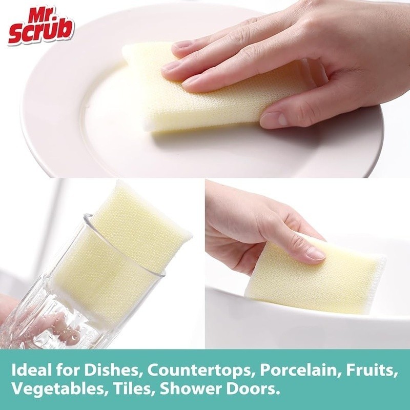 Non Scratch Reusable Foam Scrubbers Cleaning Sponges Kitchen Home Surface New